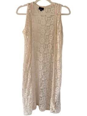 90s lace sleeveless vest size small boho whimsy